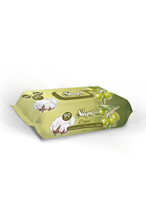 3 ADET  Sleepy Islak Havlu Sensitive 90'lı Zeytinyağlı