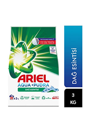 3 ADET  Ariel Çamaşır Deterjanı 3 kg Dağ Esintisi Beyazlar