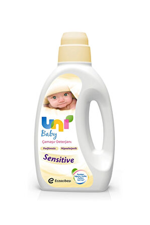 3 ADET  Uni Baby Sıvı Çamaşır Deterjanı Sensitive 40 Yıkama 1500 ml