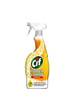 3 ADET  Cif Power Shine Yüzey Temizleyici Sprey 750 ml Mutfak