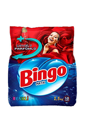 3 ADET  Bingo Çamaşır Deterjanı 1,5 kg Renkli