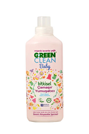 3 ADET  Green Clean Bitkisel Sıvı Bebek Çamaşır Yumuşatıcı 1000 ml