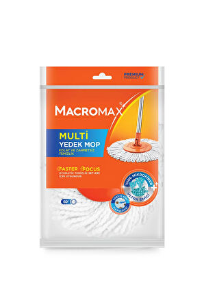 3 ADET  Macromax Faster Temizlik Seti Yedek Mop