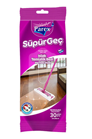 3 ADET  Parex Süpürgeç Yedek Islak Temizlik Bezi