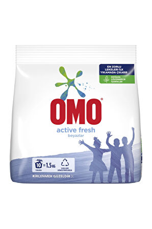 3 ADET  Omo Çamaşır Deterjanı 1,5 kg Active Fresh Beyazlar