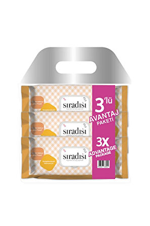 3 ADET  Sıradışı Islak Havlu 64lü 3 Lü Paket