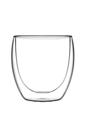 3 ADET  Paşabahçe Borosilikat Çift Cidarlı Cam Kupa 260 cc