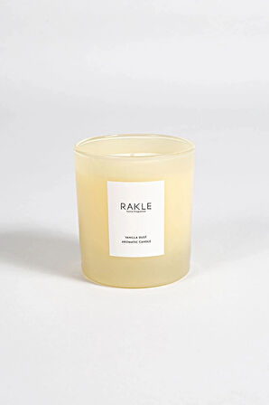 3 ADET  Rakle Basic Soft Cream Vanilla Kokulu Mum Sarı 200 gr