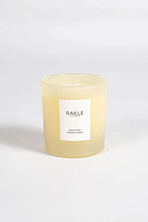 3 ADET  Rakle Basic Soft Cream Vanilla Kokulu Mum Sarı 200 gr