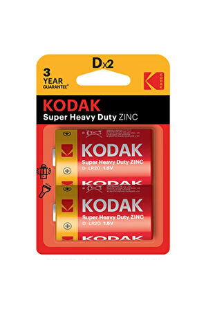 3 ADET  Kodak Çinko Karbon Büyük Boy 2'li