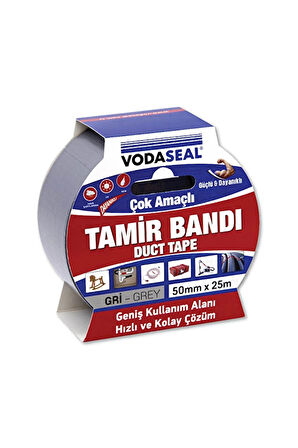 3 ADET  Vodaseal Tamir Bandı Gri 50mmx25mt
