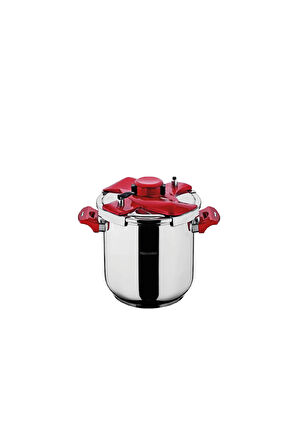 3 ADET  Hascevher Galaxy Düdüklü Tencere 5LT Kırmızı