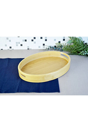 3 ADET  Paçi Bambu Oval Derin Tepsi 36x26 cm