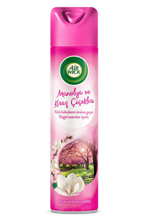 3 ADET  Air Wick Aerosol Manolya ve Kiraz 300 ml
