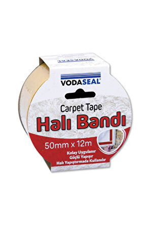 3 ADET  Vodaseal Halı Montaj Bandı Beyaz 50mmx12m