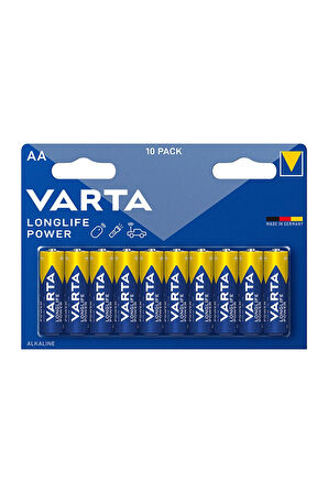3 ADET  Varta Longlife Power AA 10'lu Kalem Pil