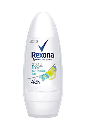 3 ADET  Rexona Roll-On Stay Fresh Mavi Gelincik & Elma Kadın 50 ml