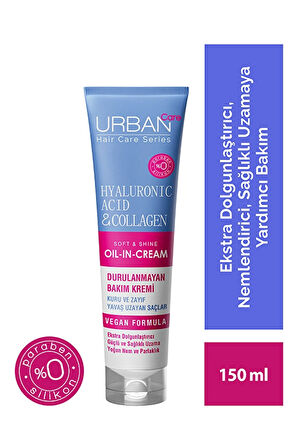 3 ADET  Urban Care Oil In Cream Hyaluronik Asit & Kolajen 150ml Saç Kremi