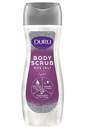 3 ADET  Duru Duş Jeli Body Scrub Crystal 250 ml