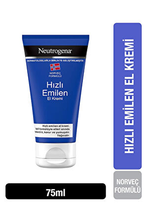 3 ADET  Neutrogena El Kremi Hızlı Emilen 75 ml