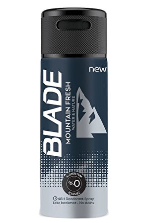 3 ADET  Blade Mountain Fresh 150 ml Deodorant