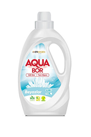 3 ADET  Boron Aquabor Sıvı Çamaşır Deterjanı Beyazlar 33 Yıkama 2150 ml