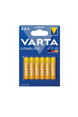 3 ADET  Varta Longlife Extra 6'Lı İnce Pil