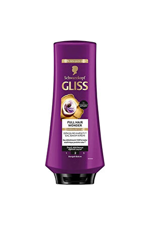3 ADET  Gliss Saç Kremi 360 ml Full Hair Wonder