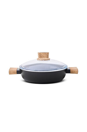 3 ADET  Aryıldız Eco Seramik Basık Tencere 26 cm