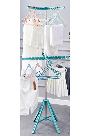 3 ADET  Arow 8 Kanatlı Katlanabilir Elbise Askısı