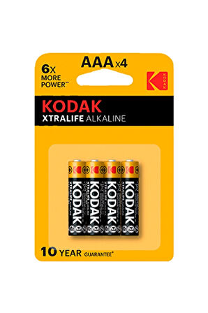 3 ADET  Kodak Xtralife Alkalin İnce Pil 4'lü