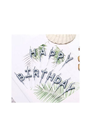 3 ADET  Orca Mum Gümüş Happy Birthday