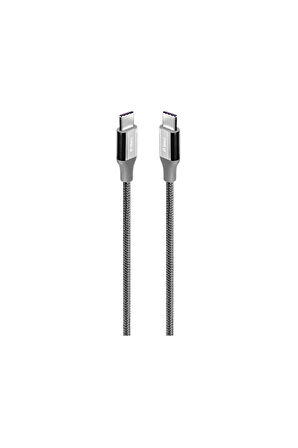3 ADET  ttec 2DK51UG ttec AlumiCable USB-C - USB-C 200cm 65W PD/QC Hızlı Şarj/Data Kablosu Uzay Grisi Uzay Grisi