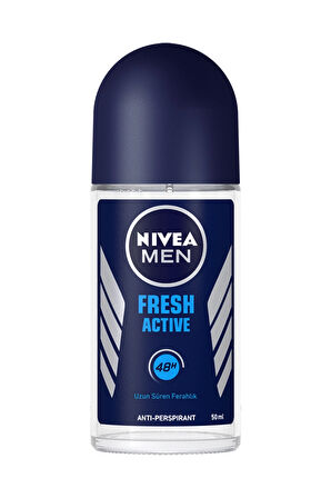4 ADET   Nivea Roll On Fresh Erkek 50Ml