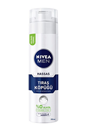 4 ADET   Nivea Men Tıraş Köpüğü Hassas 200 ml