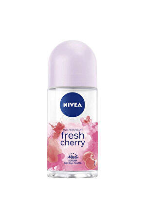 4 ADET   Nivea Roll-on Fresh Cherry 50 ml