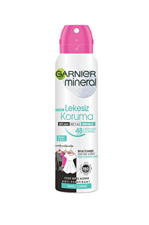 4 ADET   Garnier Mineral Deodorant Lekesiz Koruma Sprey Kadın 150 ml