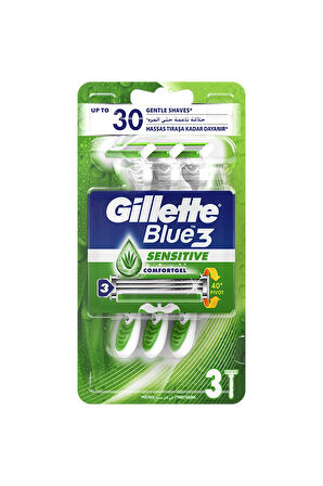 4 ADET   Gillette Blue3 Tıraş Bıçağı 3'lü Sensitive
