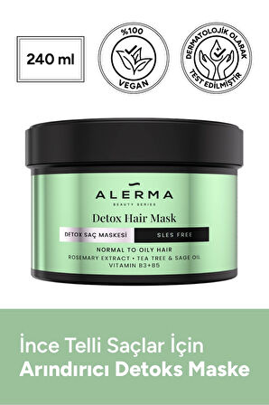 4 ADET   Alerma Detox Saç Maskesi 240 ml