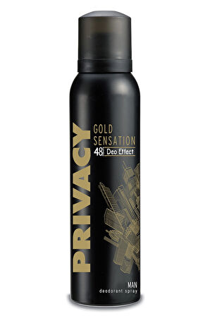 4 ADET   Privacy Deodorant Gold Sensation Bay 150Ml