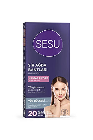 4 ADET   Sesu Yüz Ağda Bandı Hassas Ciltler 20'li