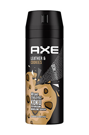 4 ADET   Axe Deodorant Leather Cookies 150 ml
