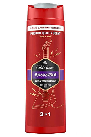 4 ADET   Old Spice Duş Jeli Rockstar 400 ml