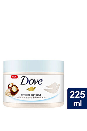 4 ADET   Dove Vücut Peelingi 225 ml Macademia