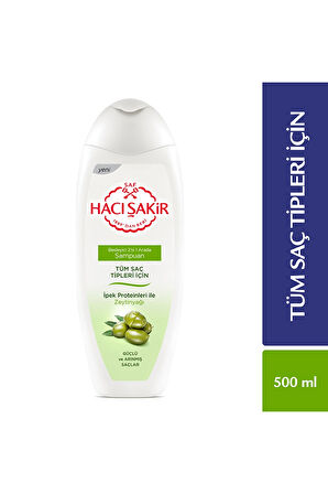 4 ADET   Hacı Şakir Şampuan Zeytinyağı 500 ml