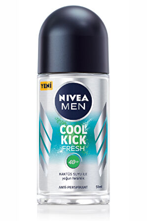 4 ADET   Nivea Roll-on Cool Kick Fresh 50 ml