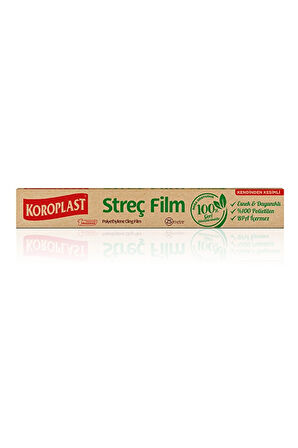 4 ADET   Koroplast Strec Film 25 Metre Doğa Dostu