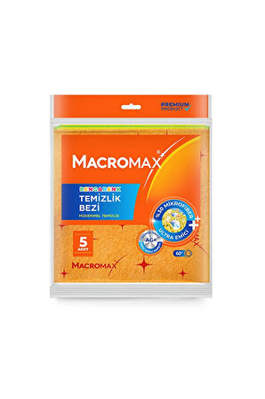 4 ADET   Macromax Temizlik Bezi 5'Li