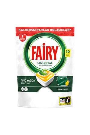 4 ADET   Fairy 50'li Bulaşık Makinesi Tableti Hepsi Bir Arada