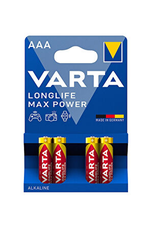 4 ADET   Varta Pil Max Power 4' Lü İnce Pil